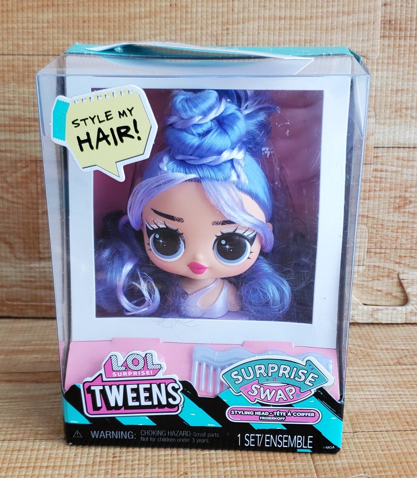 LOL Surprise Swap Tweens Styling Head With Purple Hair NIB