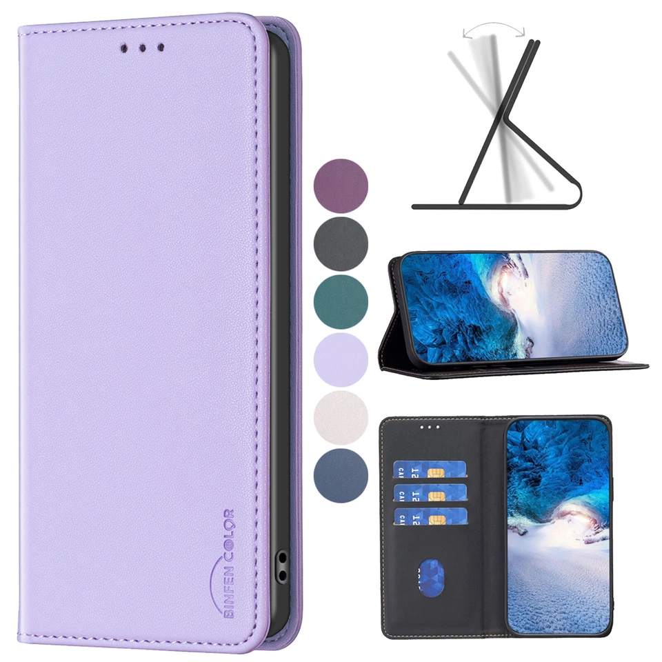 Flip PU Leather Wallet Stand Phone Case Cover For Google Pixel 8/8 Pro 7 Pro 7a - Image 2 of 4