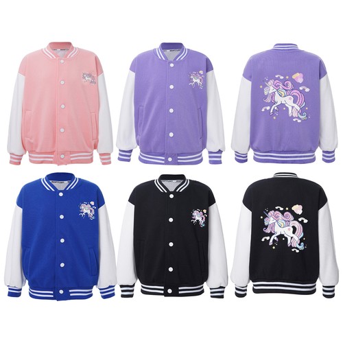 Girls Coat Skateboarding Jacket Long Sleeve Sweatshirt Stylish Pullover Workout - Picture 2 of 41
