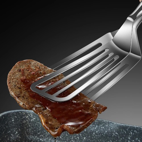 Steak Clamp Stainless Steel Food Clip Tongs Bread Meat Kitchen Cooking Tool BBQ - Picture 6 of 10