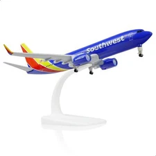 Boeing 737 Southwest 1/300 Diecast Metal Airplane Model with Stand Alloy Display
