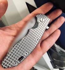 Titanium alloy tool handle patch for Rick Hinderer Knives XM18 3.5” Mosaic