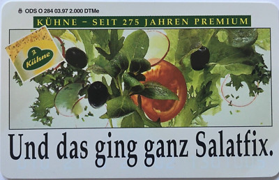 O 284 03.97 6 DM Kühne Premium Salatfix mit Folder nur 2000 Ex. Neu***Mint***