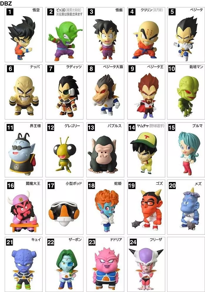 Plex Dragonball Z Kai Super Chara Hero Mini Big Head Vol 01 Set 24 New  Figure