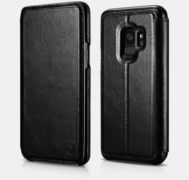 Funda monedero Samsung Galaxy S9 Funda magnética desmontable de cuero genuino By Icarer Foto 2 de 4