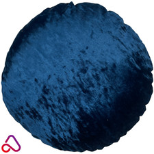 Round Bling Crushed Velvet Cushion Cover Handmade Circle Sofa Bed Scatter Glitz