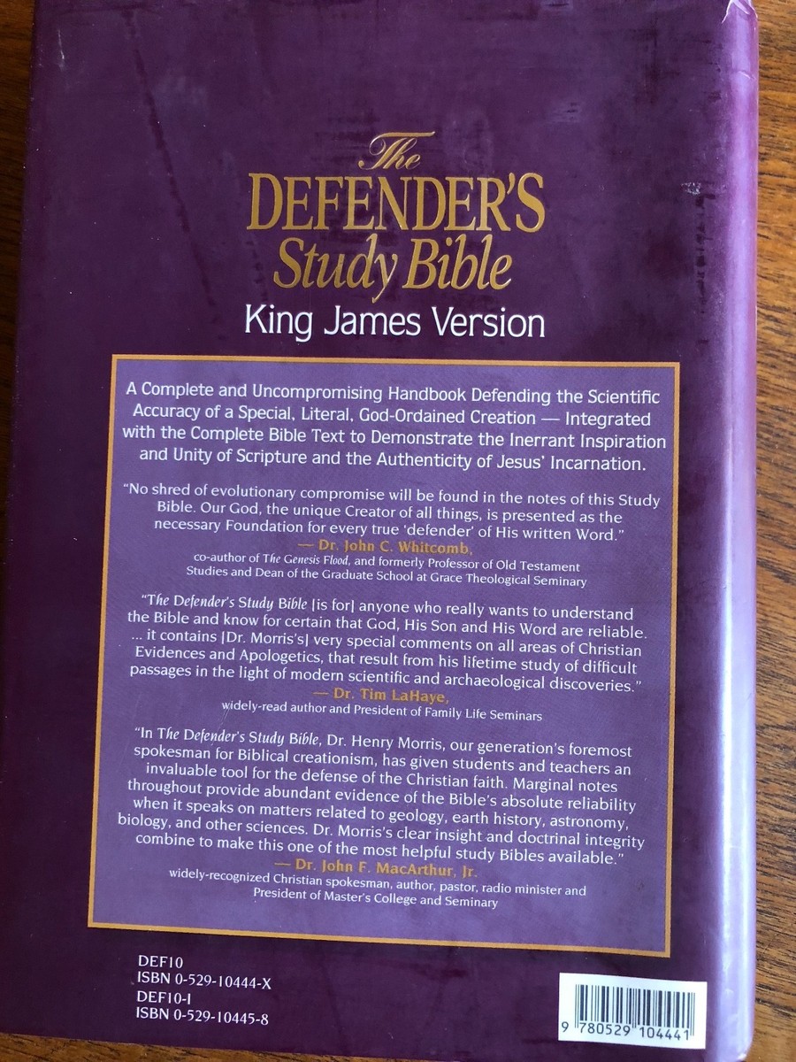 The Defender's Study Bible, King James Version, by Dr. Henry M