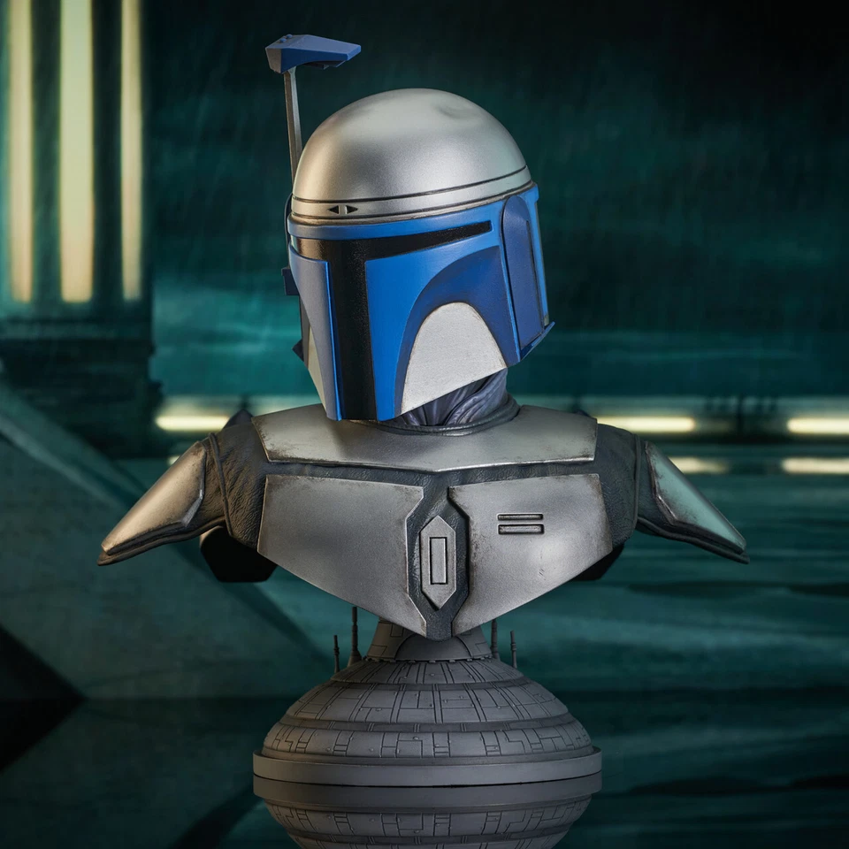 BUSTO GENTIL LEYENDAS GIGANTES EN 3D STAR WARS AOTC JANGO FETT ESCALA 1/2 NUEVO Foto 3 de 4