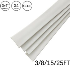 3:1 Heat Shrink Tube-3/4" White Dual Wall Marine Adhesive Glue Lined Waterproof
