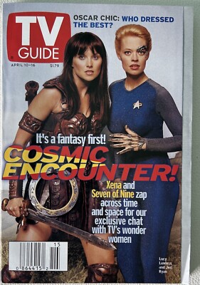 TV Guide Magazine APRIL 1999 Lucy Lawless & Jeri Ryan - STAR TREK VOYAGER & XANA