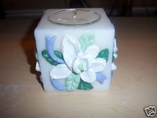 Wax Candle Holder with Candle From Hawaii