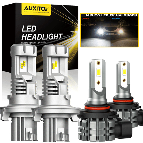 4X AUXITO Combo H13 9008 LED Headlight 9145 Fog Light for Ford F-150 04-14 EXD