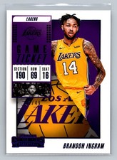 2018-19 Panini Contenders Brandon Ingram Game Ticket Blue #/49 #40