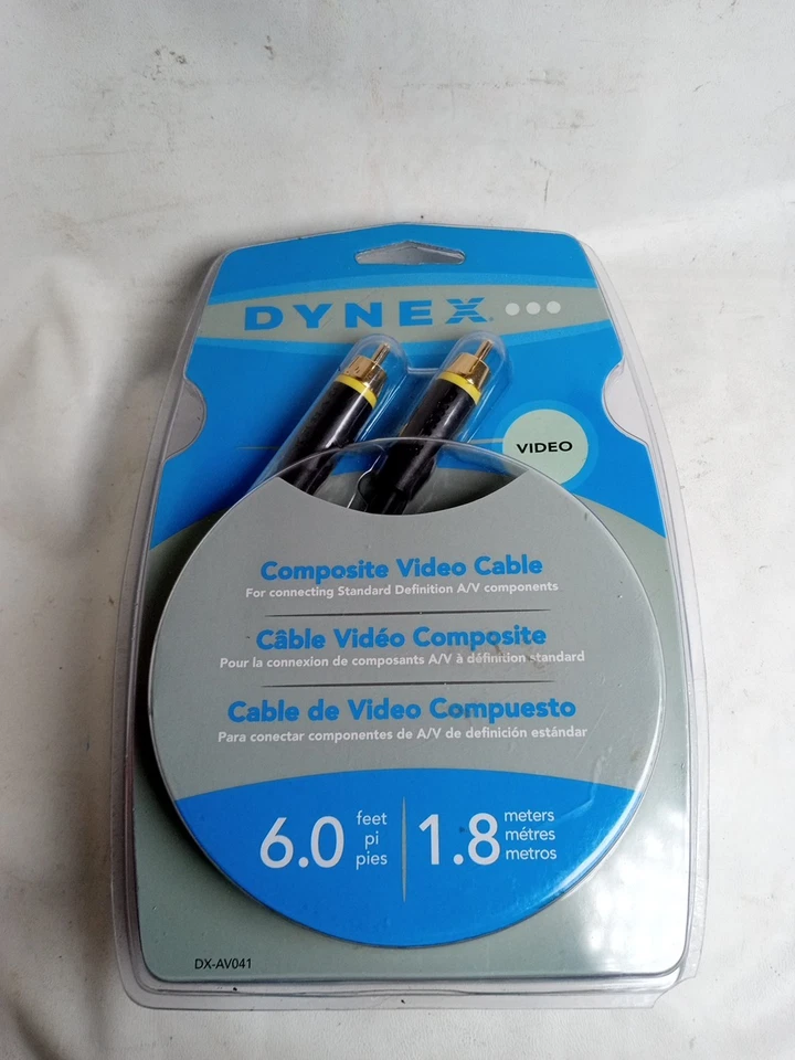 Dynex DX-AV041 Composite Video Cable – RCA (Yellow) – 6 ft – NEW Sealed - Image 2 of 4