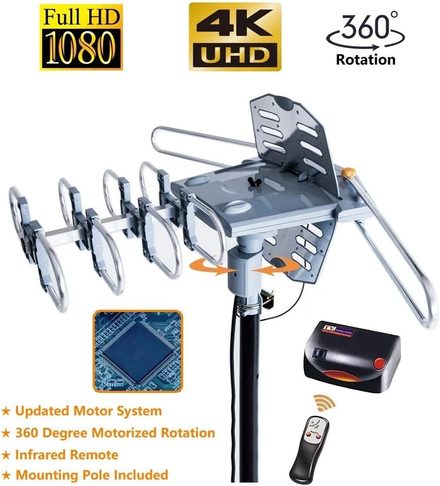 Digital TV Antenna - 360 Rotation - Infrared Remote - 2 TVs - Image 4 of 4