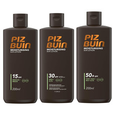 Piz Buin Moisturising Sun Lotion 200ml SPF15 SPF30 SPF50 Smoothening Hydrating