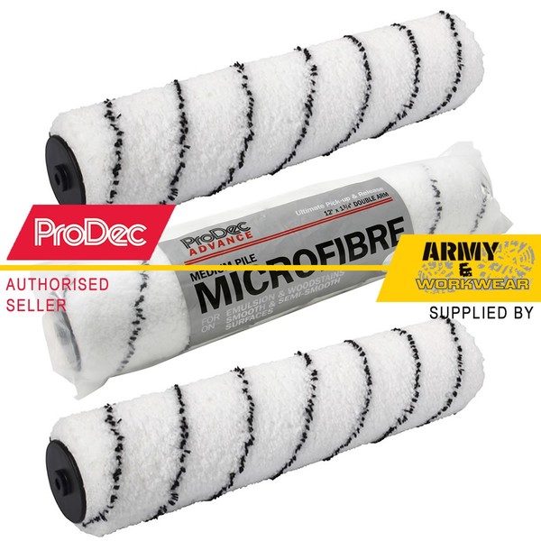 3 X Prodec 30.5Cm X 4.4Cmmicrofibre ÄRmel M Flor Farbwalze Abdeckung Emulsion-image