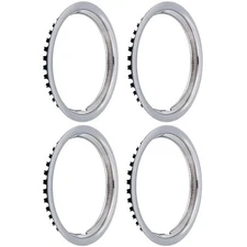 OER *TR3000 14 Inch Rally Wheel Trim Ring Set, SS 1-1/2 In Deep