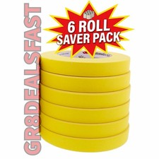 3m 06652 Yellow 34 Automotive Masking Tape Half Sleeve Of 6652 6 Rolls 