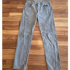 Vintage 80s 501 Levi's Button Fly Men's 36x34 Gray Faded Straight Leg Retro