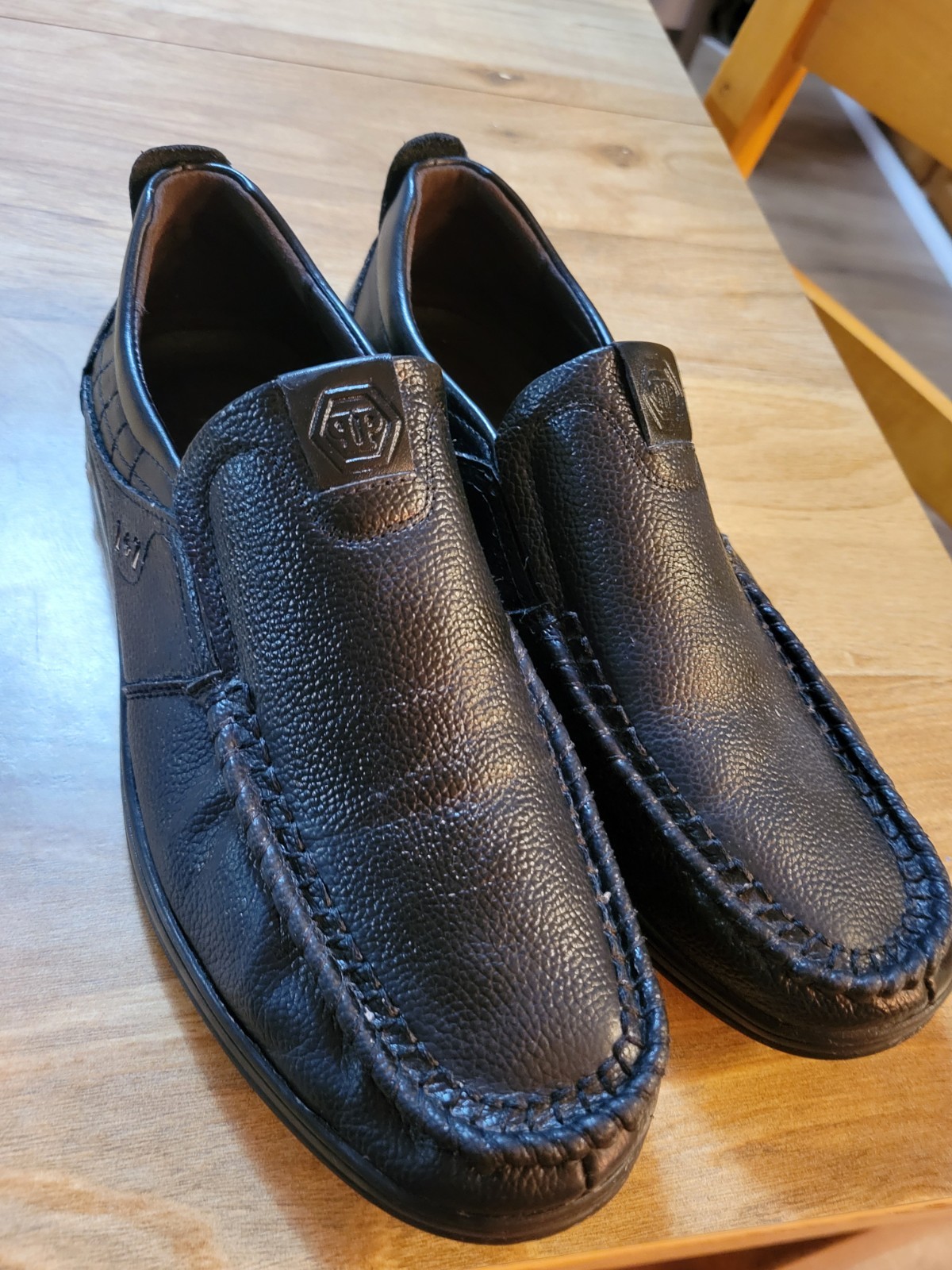 Stylish Black Pebbled Leather Loafer By Phillip P… - image 7