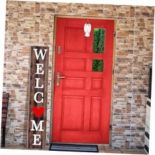 Valentine's Day Porch Decor 47" Valentines Welcome Sign for Front Door Rustic