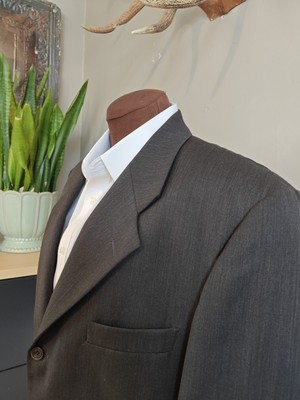   Cerruti 1881 Mens Wool Super 100s Sports Coat 44L Gray 3 Button