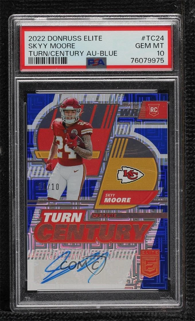 Skyy Moore Panini Donruss Elite Turn of the Century Autographs #TC24 Blue