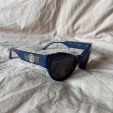 VERSACE 2008 Made In Italy Navy 4253 Medusa Head Greca Sunglasses 350