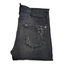 Jeans uomo Dsquared2 Cool Guy effetto invecchiato W32 L31 etichetta 46 grigio slim elasticizzato denim
