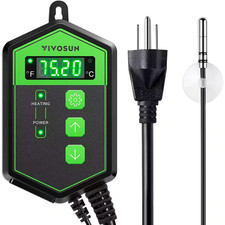 40 F to 108 F Digital Heat Mat Thermostat Temperature Controller for Seedlings