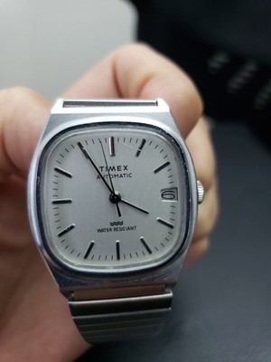 Vintage Timex Automatic 1983 E-Line 34mm Watch (Original) - Works Well!