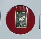 USA Bald Eagle- 1 Gram .999 Fine Pure Solid SILVER Bullion Mini Bar Coin Ingot