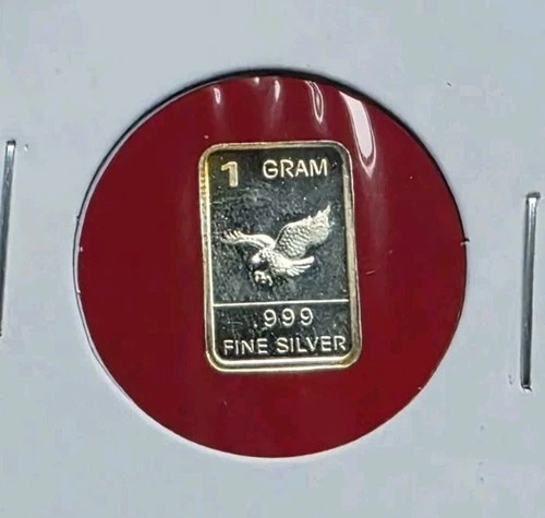 USA Bald Eagle- 1 Gram .999 Fine Pure Solid SILVER Bullion Mini Bar Coin Ingot