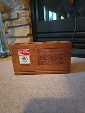 1984 Olympics Coca Cola Los Angeles Wooden Pens Desk Organizer