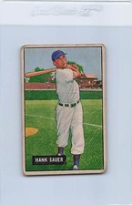 1951 Bowman #22 Hank Sauer Cubs Poor *DA-E1656