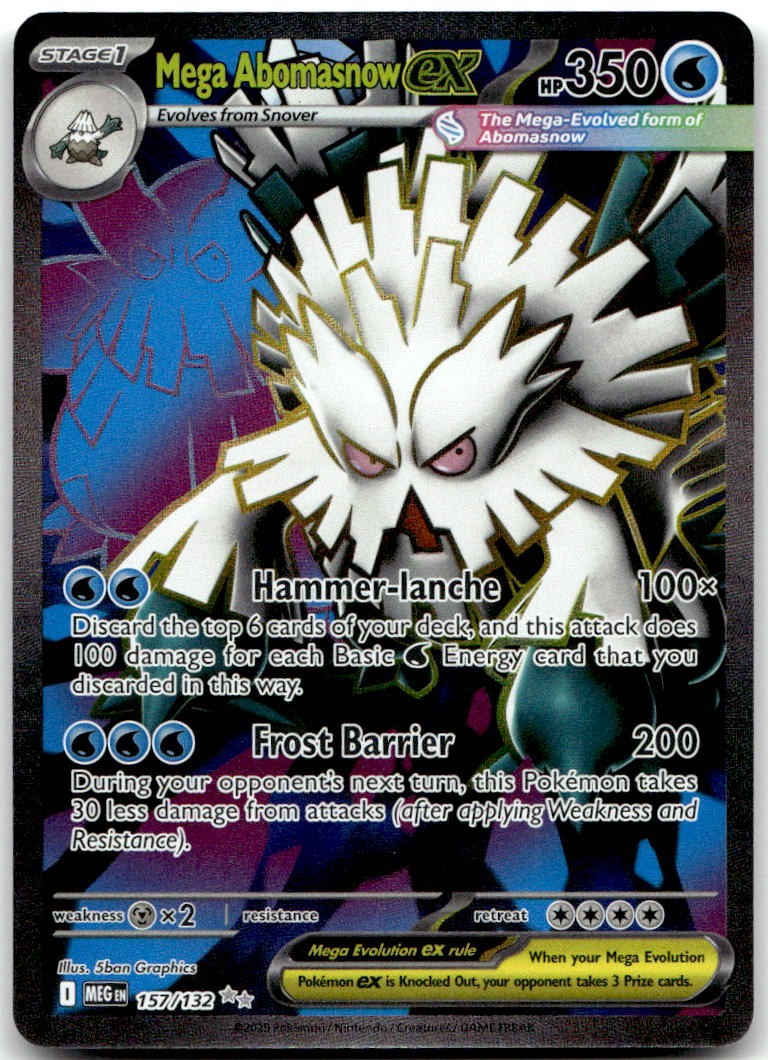 Mega Abomasnow ex Holo Ultra Rare ME01: Mega Evolution 157/132 NM