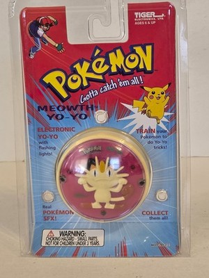Pokemon 1998 Tiger Electronics MEOWTH Light-Up YO-YO Hasbro Toy Vintage RARE!