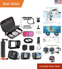 Dive Ready GoPro Hero 13 Case: Filters, Screen Protector  Hand Grip Included