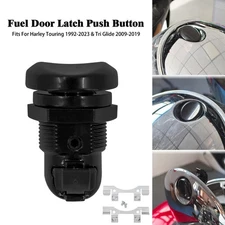 Fuel Door Latch Black Push Button Gas Cap For Harley 92-2023 Road Electra Glide