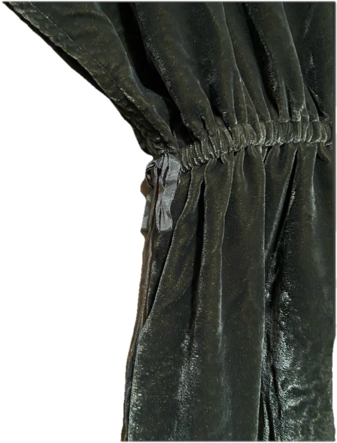 Vestido WORLD MARKET Terciopelo Verde Talla L/XL Cintura Imperio Estilo Antropología Foto 3 de 4