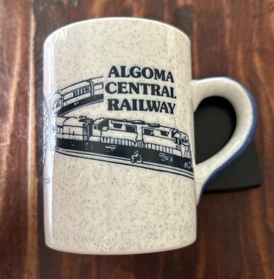 Vtg Algoma Central Railway Ontario Canada Speckled Stoneware Coffee Mug; Otagiri