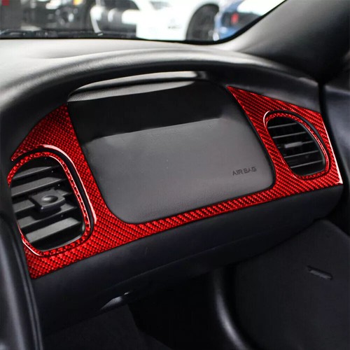 23Pcs Red Carbon Fiber Interior Full Set Trim For Chevrolet Corvette C5 1998-04 - Picture 6 of 12