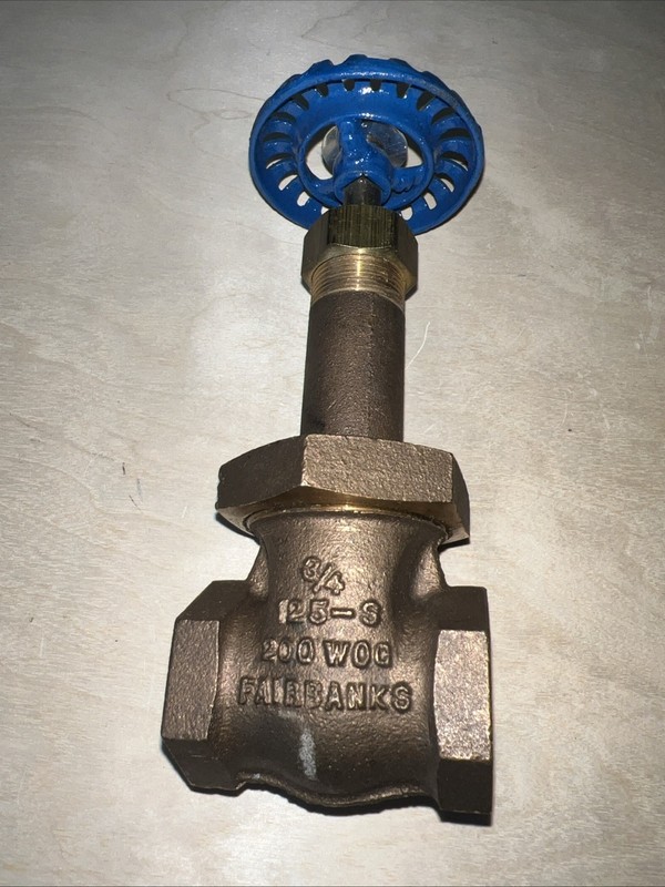 Fairbanks U-0253 3/4” Split Wedge Gate Valve 125-S 200 WOG