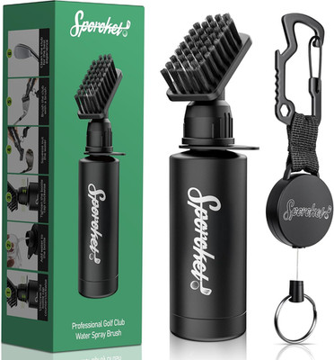 Pro Golf Club Brush Cleaner with Multi Purpose Heavy Duty Retractable Clamp