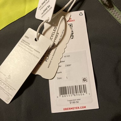 専用2 NWT Obermeyer Youth Size L (14-16) Green/Yellow/Dark Grey Ski
