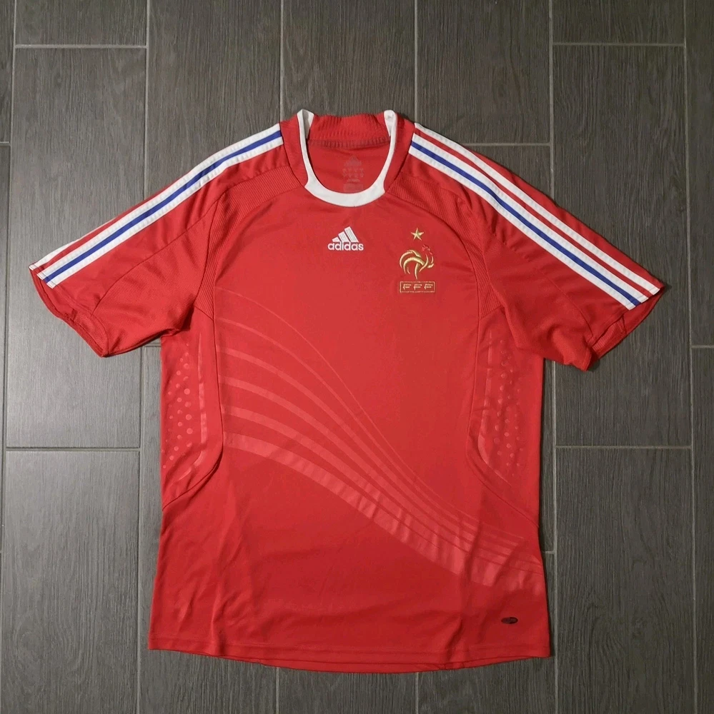 Vintage Retro EM 2008 Frankreich FFF Away From Trikot Größe: L Pasha-Style Y2K