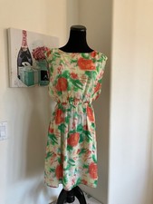 Alice + Olivia Silk Floral mini dress Sleeveless Ivory size Small open back