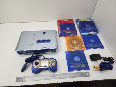 VTECH V.FLASH Edutainment LEARNING SYSTEM + 5 GAMES VFlash CLEAN TESTED BUNDLE