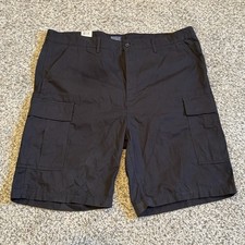 Levi's Mens Black Cargo Shorts Relaxed Fit Cotton Utility Size 42 Y2K Skater